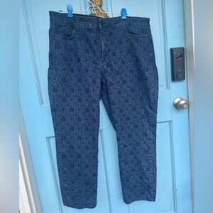NYDJ Blue Patterned Jeans Ankle size 18W